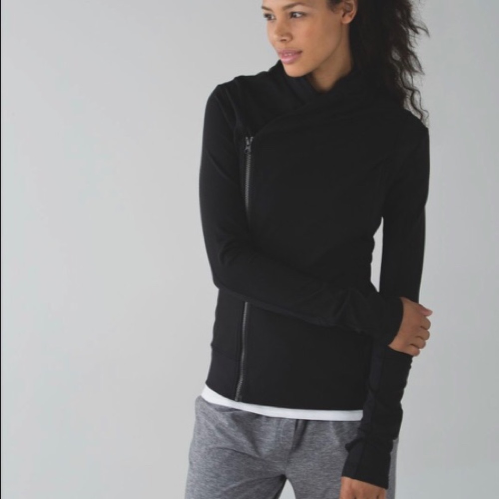 Lululemon Bhakti Yoga jacket, side double zip wrap
